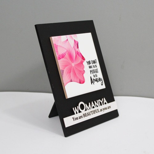 You Don't Have To Be Perfect To Be Amazing Wooden Frame | Womaniya Wooden Frame