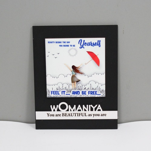 Feel It And Be Free Wooden Frame | Womaniya Wooden Frame