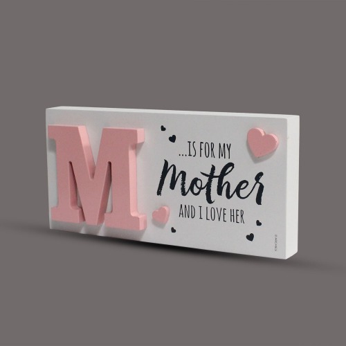 Quotation Frame M is For My Mother | Wooden Frame