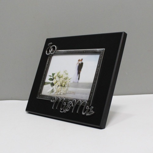 Black Metal Mr. and Mrs. Photo Frame For Special One
