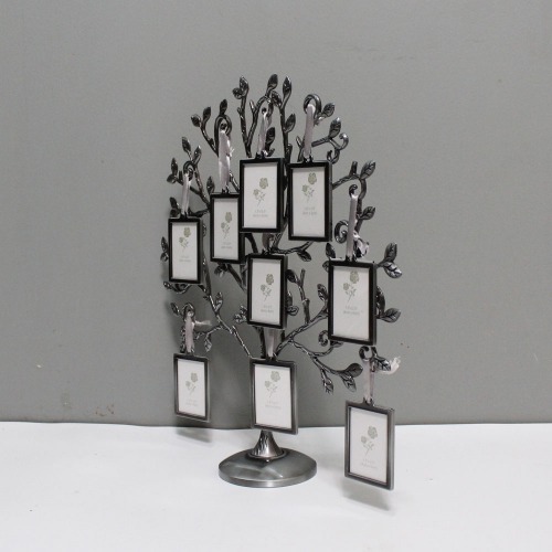 Metal hanging Black Silver Family Tree Photo Frame| Multiple Photo Frame