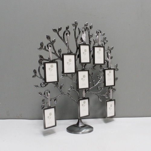 Metal hanging Black Silver Family Tree Photo Frame| Multiple Photo Frame