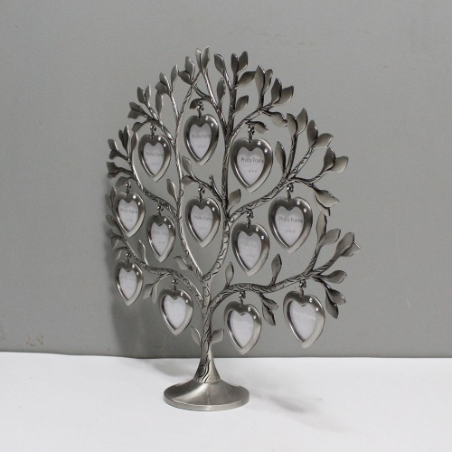 Metal Heart Shape Family Tree Photo Frame For Special One | Multiple Photo Frame