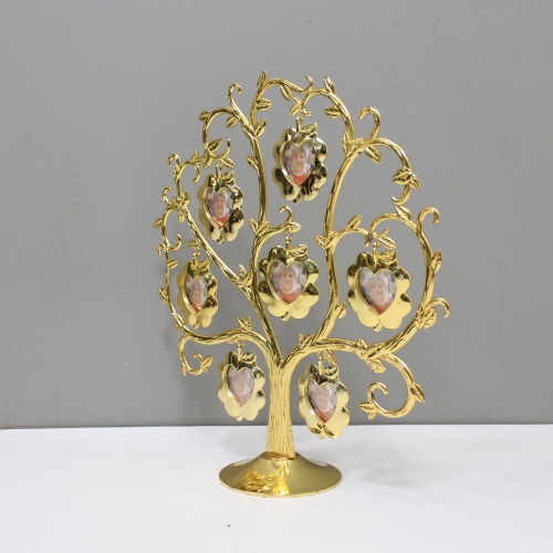 Golden Metal Family Tree Photo Frame | Multiple Photo Frame