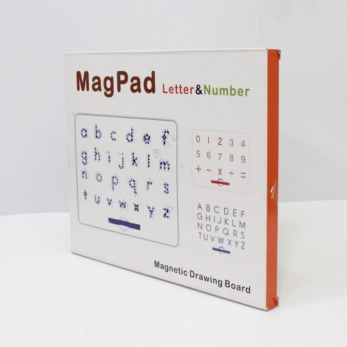 Magnetic Drawing Board Mag Pad Letters & Number Erasable Doodle Writing Pad for Kids -Includes a Pen