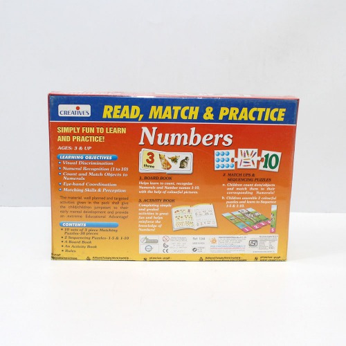 Creative Read, Match & Practice Numbers| Activity Kit| Board games| Games For Kids