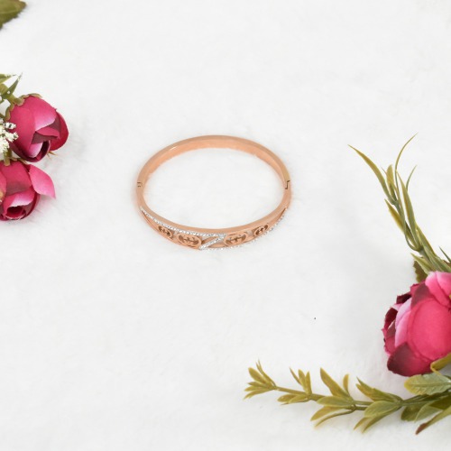 Rose Gold Colour Two Toned Coloured Free Size | Bracelet | Women's Kada | Jewellery | Fashion Jewellery