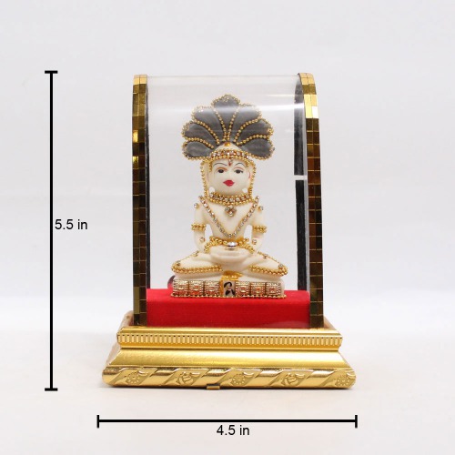 Small Parshwanath Bhagwan Statue Idol Murti Beautifully Crafted with Resin White Colour | Statue For Living Room