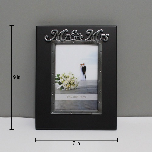 Black Mr. and Mrs. Photo Frame For Someone Special