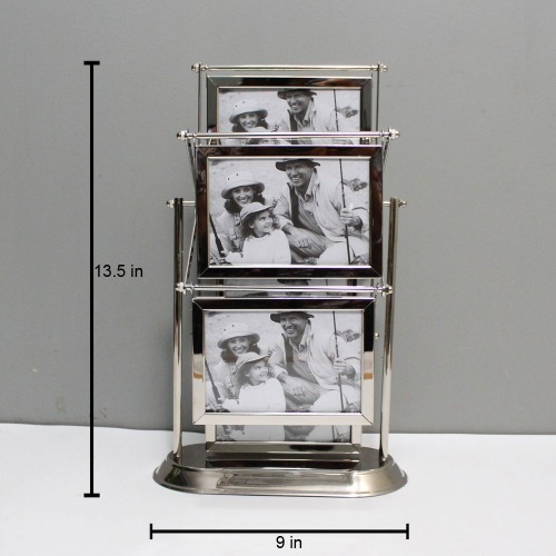 Metal Rotating table Photo Frame For Home Decor | Multiple Photo Frame