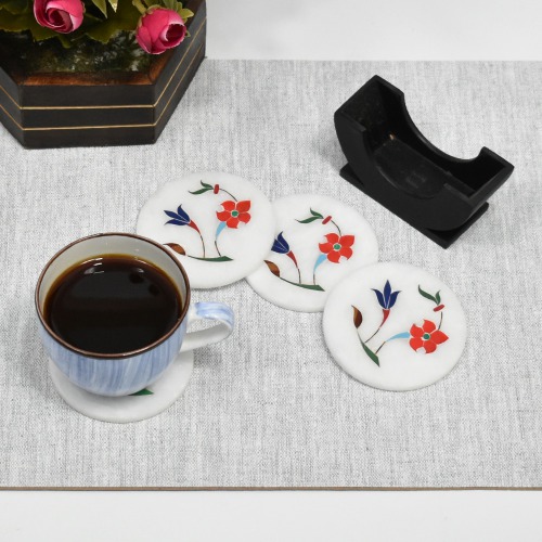 Marble Tea Coffee Coaster Set - Home Decor Handicrafts | Home Decor | Home Decorative Items