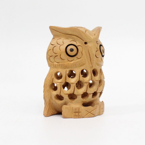 Handicraft Wooden Netted Owl showpiece for Home and Office Decoration Items I Home Decor Items