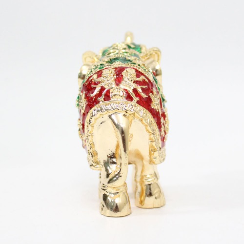 Attractive Aluminium Elephant Meenakari Work Showpiece for Home Decoration and Gift Purpose