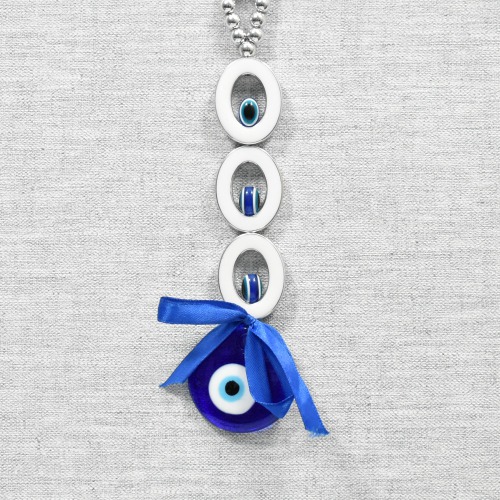 Three Layer Evil Eye Protection Good Luck Positivity Prosperity Metal Door | Wall Hanging Gifting Home Decor