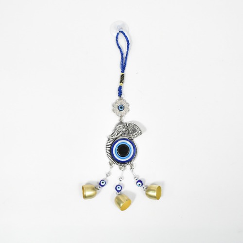 Evil Eye With Elephant Hanging With Bells Wind Chimes Wall Decor Hanging Lucky Pendant Protection Charm