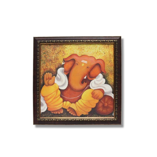Lord Ganesha Painting Frame( 14 x 14 Inches)| For Home Decor