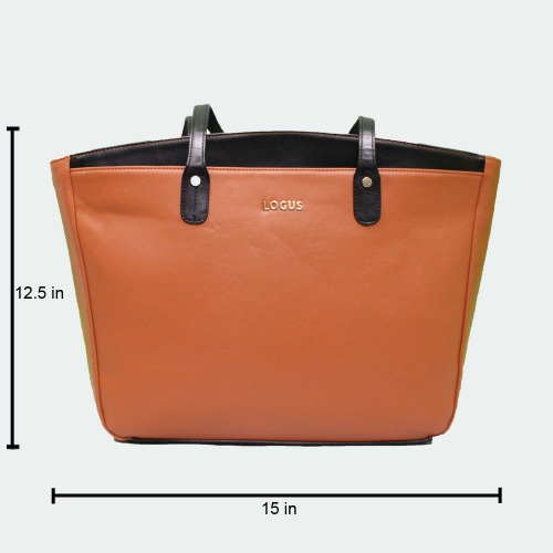 Logus large Orange Zip Tote Bag For Women| women's Bags | Tote Handbag