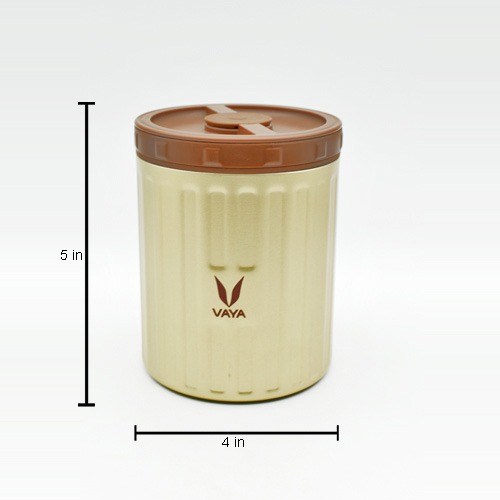 VAYA | Preserve 500ML Gold Set|  Stainless Steel And BPA-Free Material |  Food Container