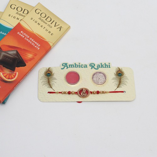 Golden Colour Ganesha Elegant Rakhi Set | Band for Beloved Brother | Raksha Bandhan | Rakhi For brother