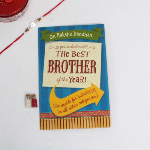 On Raksha Bandhan You're Declared The Best Brother of the Year Greeting Card