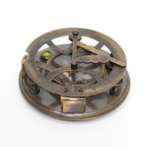 Gilbert London Antique Sundial Compass With Wooden Box | Antique Things