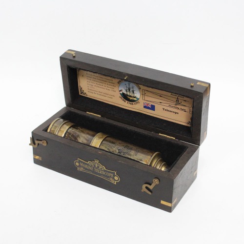 Nautical Brass Telescope with Wooden Box| Antique Things