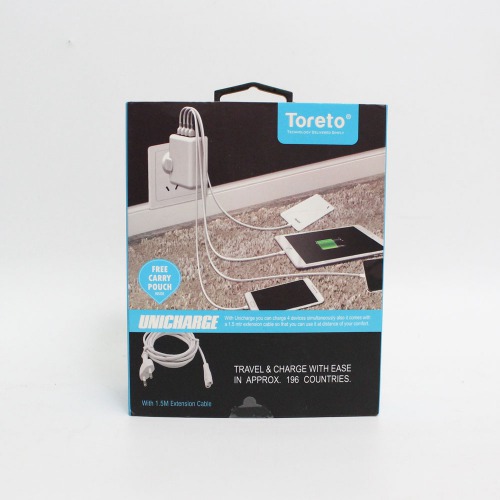 Toreto Unicharge 4.8A Desktop USB Turbo Charger Hub (White)