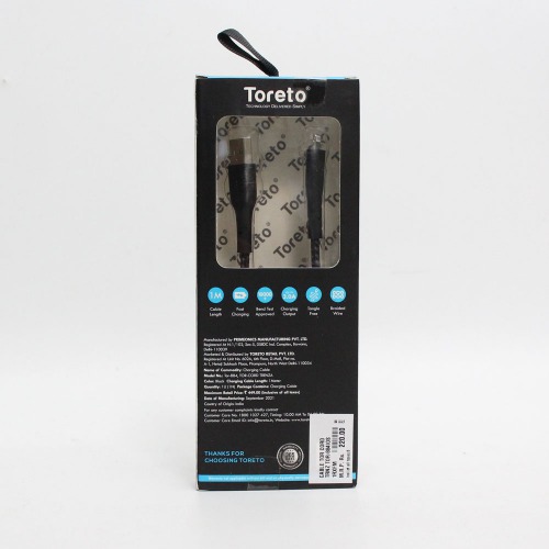 Toreto TOR-Cord Trenza 1 m Braided Lightning Cable