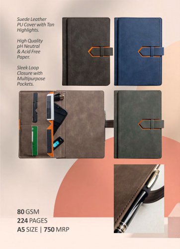 Fly | Premium Quality Dual Tone Diary with Storage for Pen, Visiting Cards & much more