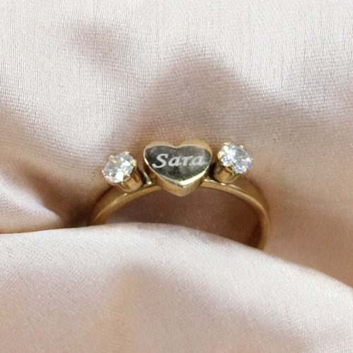 Personalize Women Engraved Name Ring | Metal Name Ring Customise Your Ring for Girls