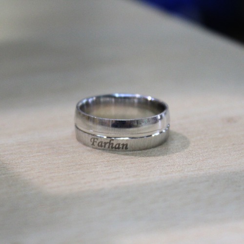 Silver Men's Finger Ring | Metal Name Ring Customise Your Ring For Boys
