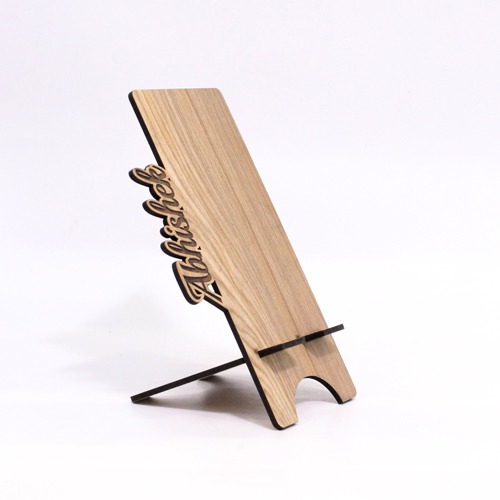 Personalised Name Mobile Stand | Customized Wooden Mobile Stand with Personalised Name Best For Gift
