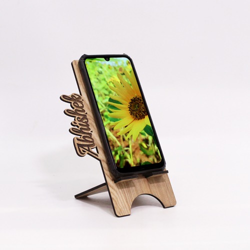 Personalised Name Mobile Stand | Customized Wooden Mobile Stand with Personalised Name Best For Gift
